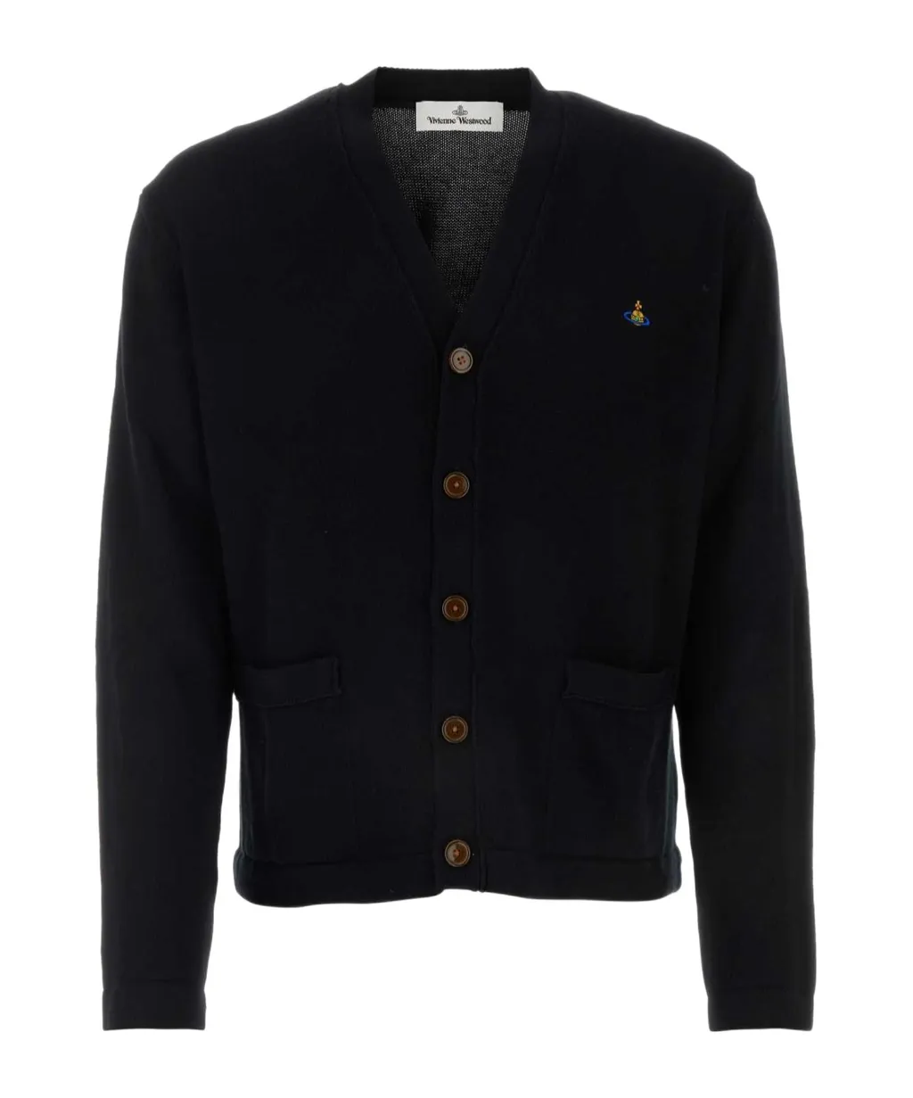 Vivienne Westwood Orb Embroidered Buttoned Cardigan