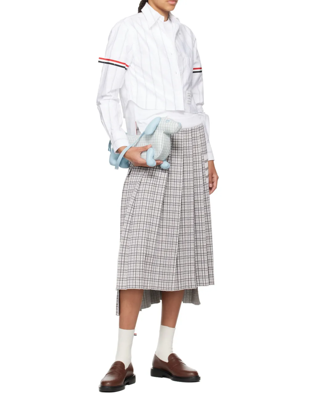 Thom Browne Striped Cropped Shirt