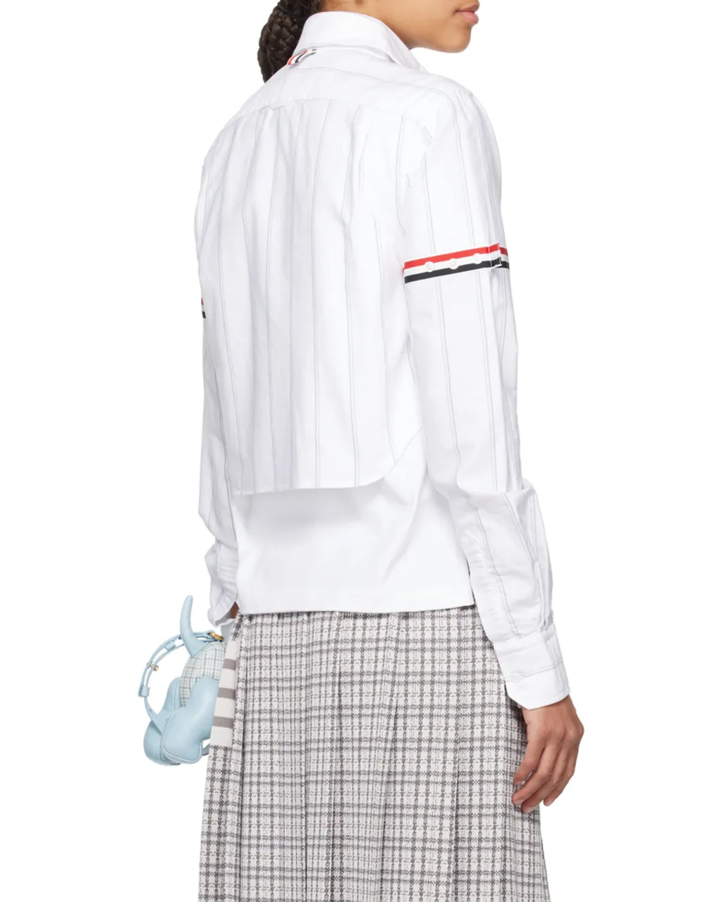 Thom Browne Striped Cropped Shirt