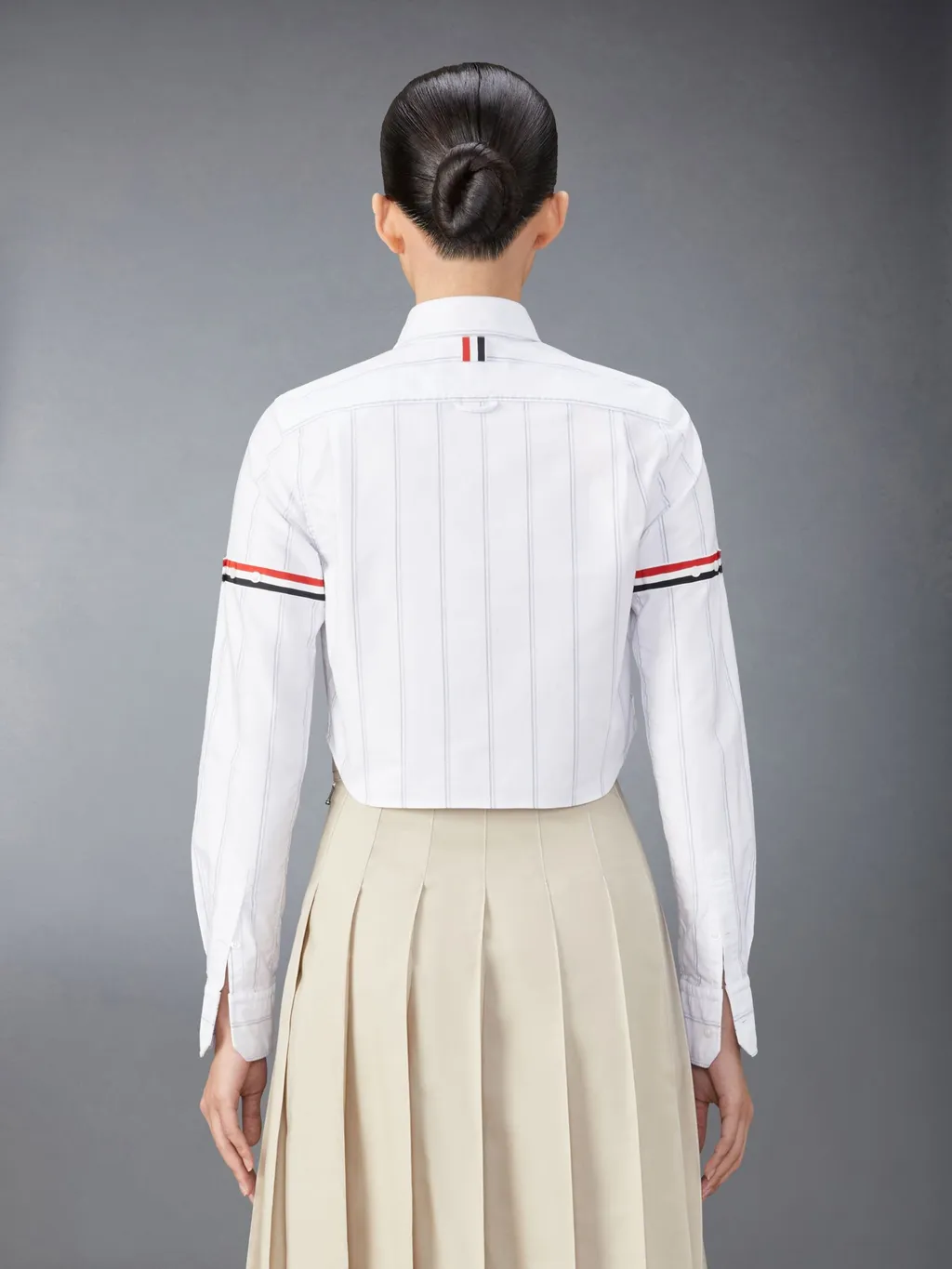 Thom Browne Striped Cropped Shirt