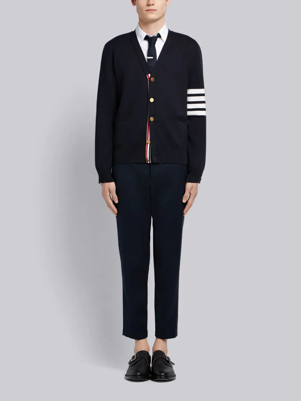 Thom Browne 4-Bar V-Neck Cardigan