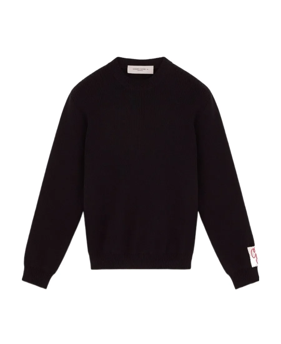 Golden Goose Deluxe Brand Logo Patch Knitted Jumper