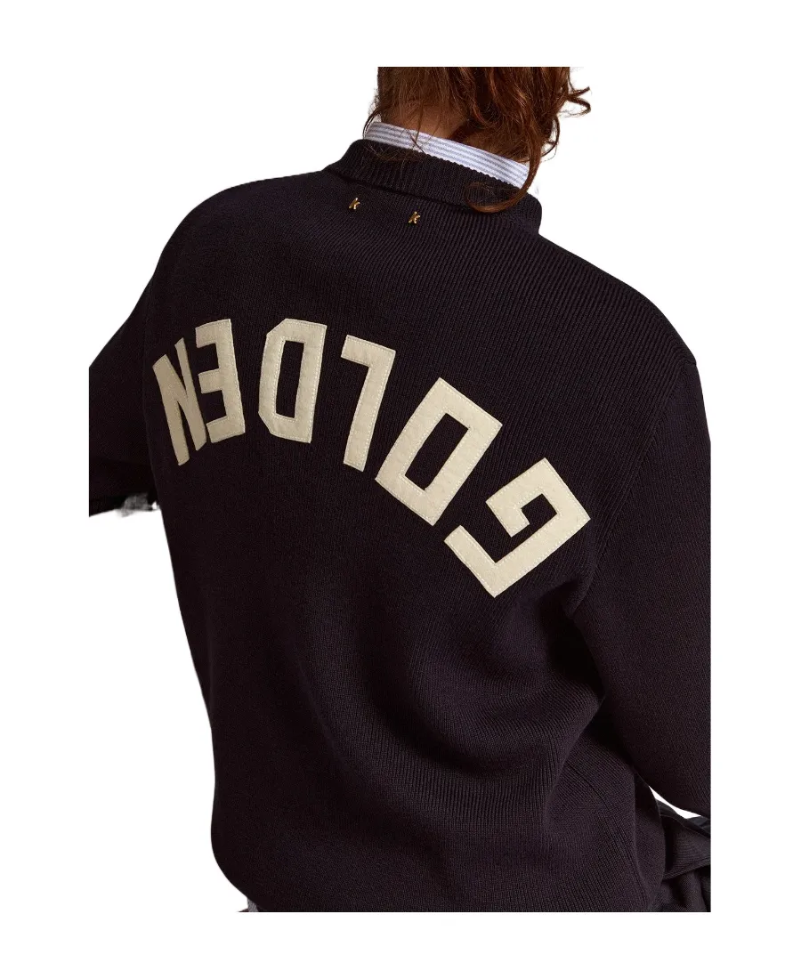 Golden Goose Deluxe Brand Logo Patch Knitted Jumper