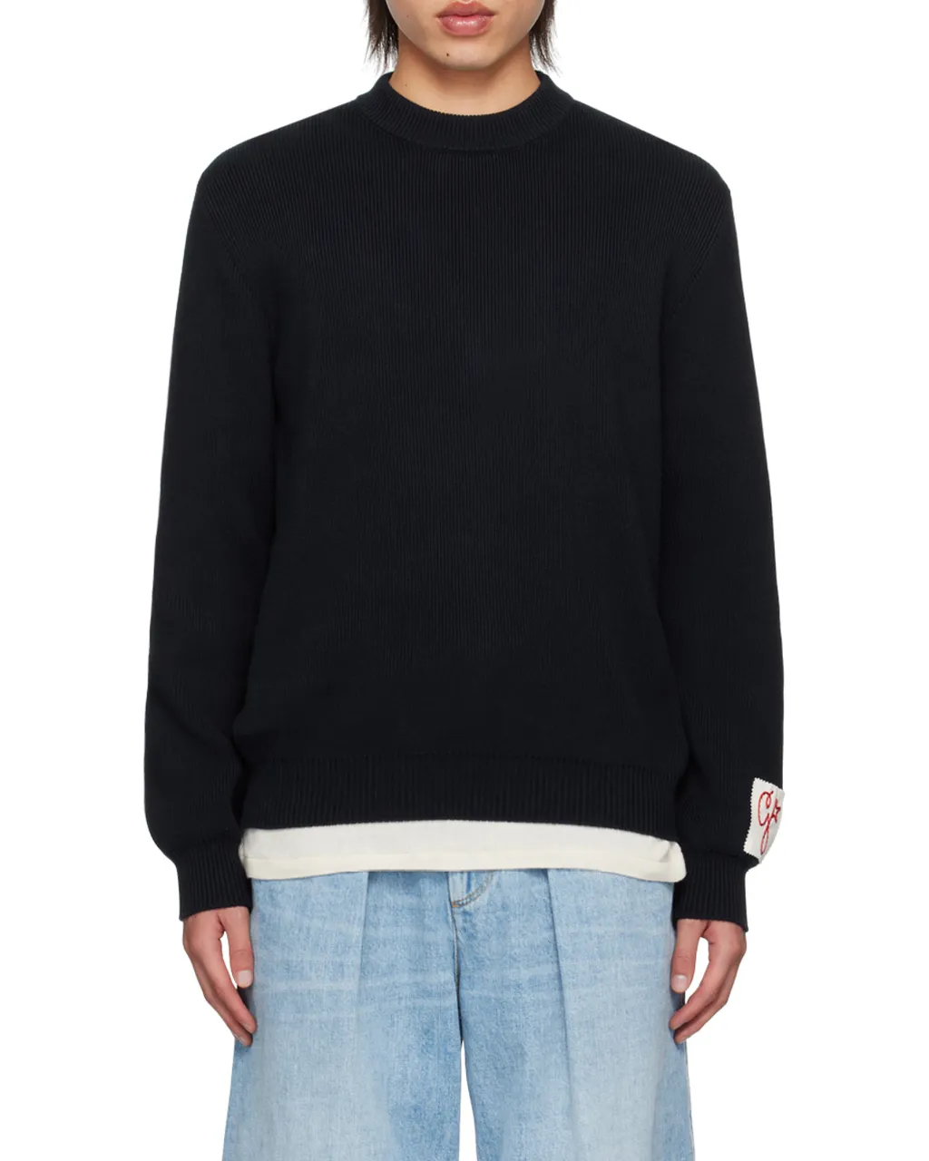 Golden Goose Deluxe Brand Logo Patch Knitted Jumper
