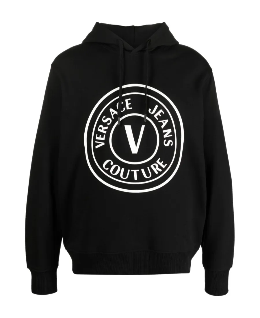 Versace Jeans Couture Logo Printed Drawstring Hoodie