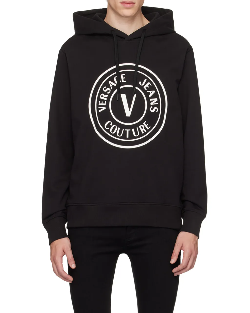 Versace Jeans Couture Logo Printed Drawstring Hoodie