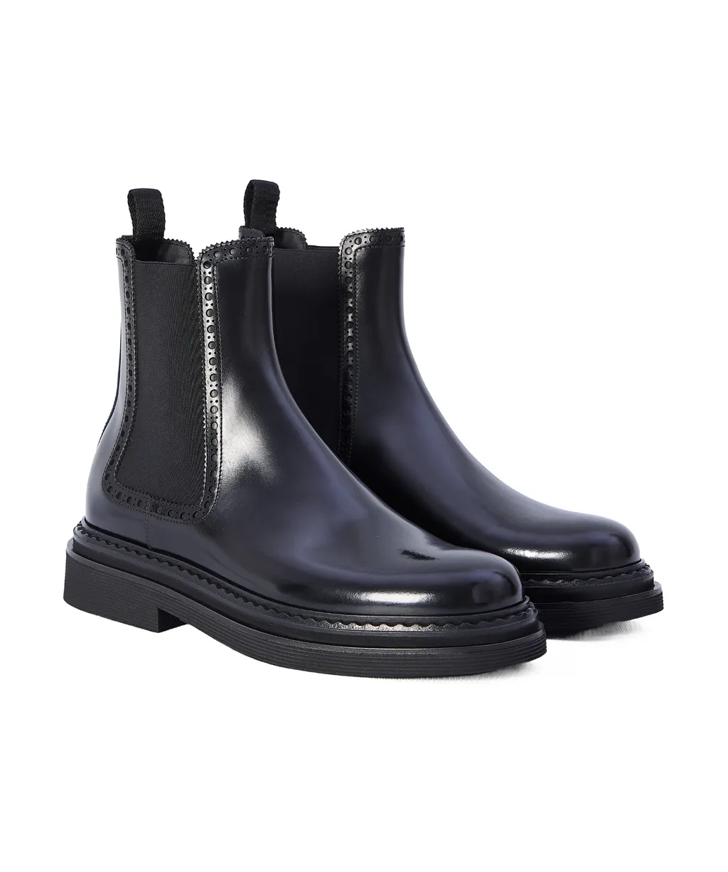 Dolce & Gabbana Round Toe Ankle Boots
