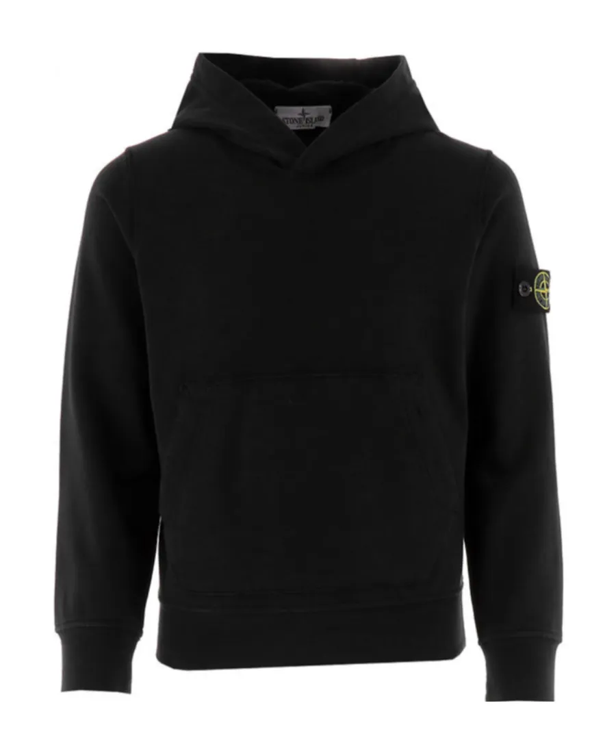 Stone Island Junior Compass-Patch Long-Sleeved Hoodie