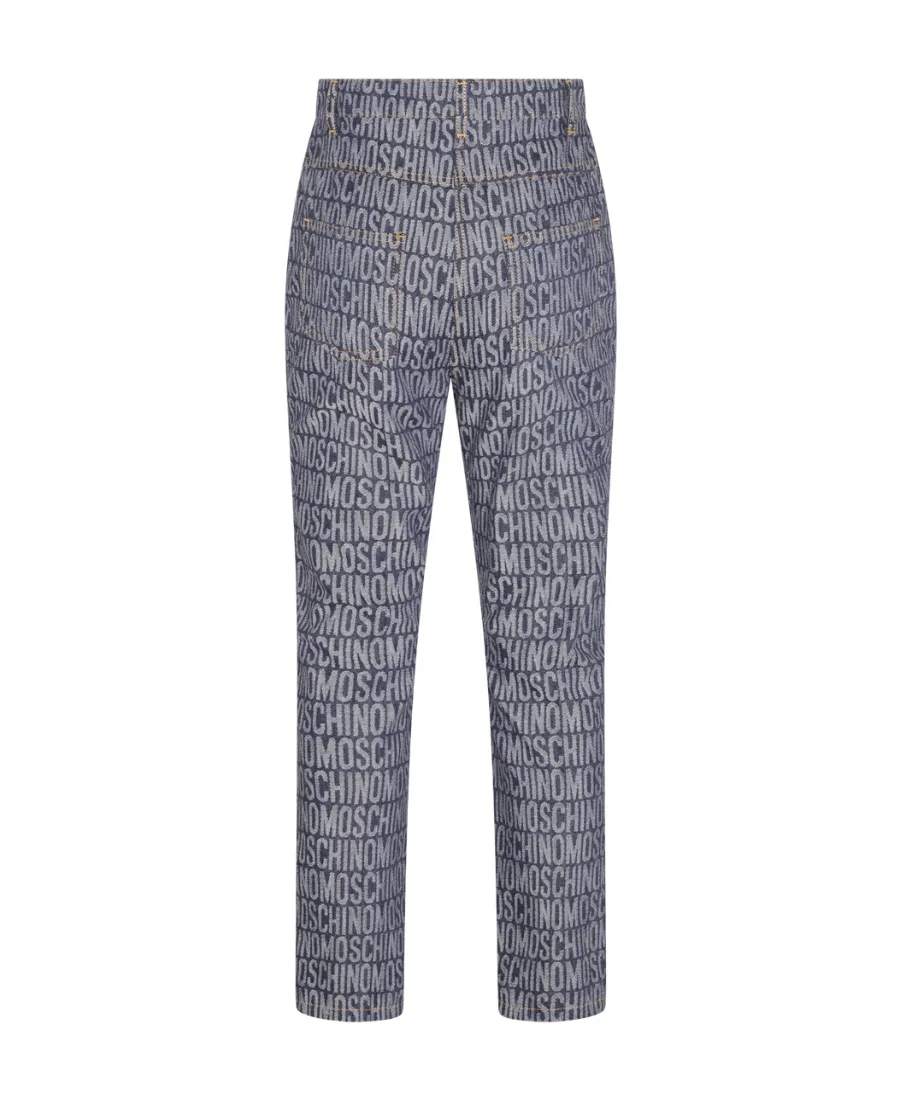 Moschino Allover Logo Jeans
