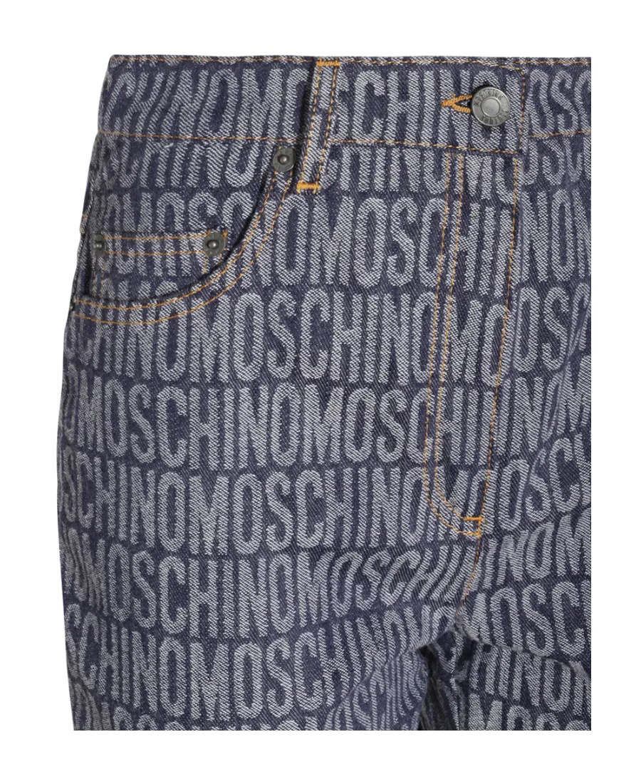 Moschino Allover Logo Jeans
