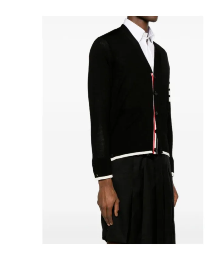 Thom Browne 4-Bar V-Neck Cardigan