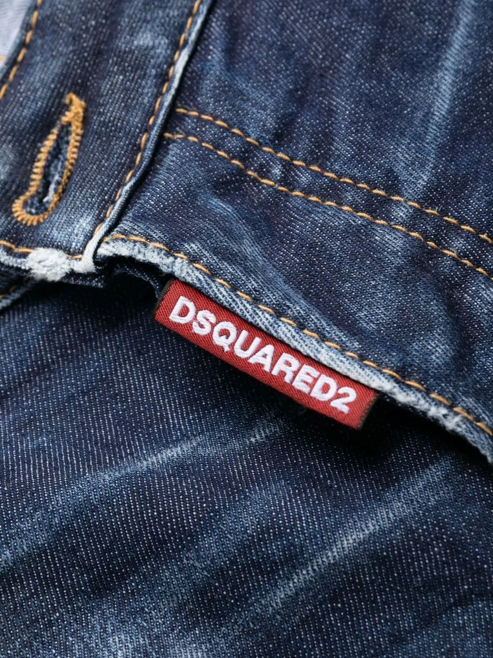 Dsquared2 Logo Patch Distressed Skinny Jeans