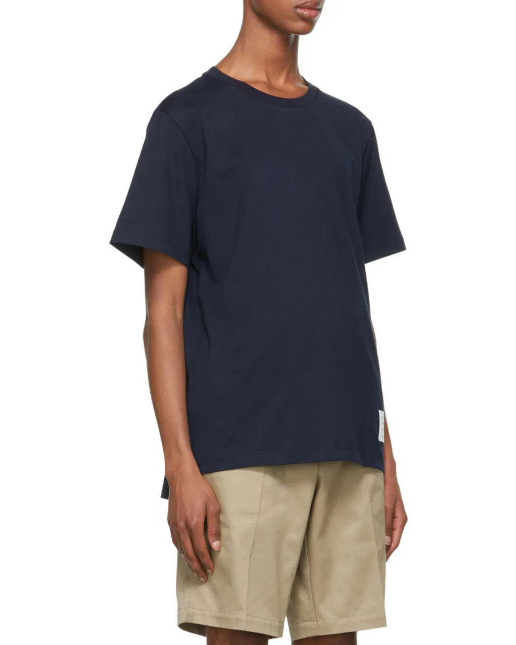 Thom Browne Logo Patch Crewneck T-Shirt