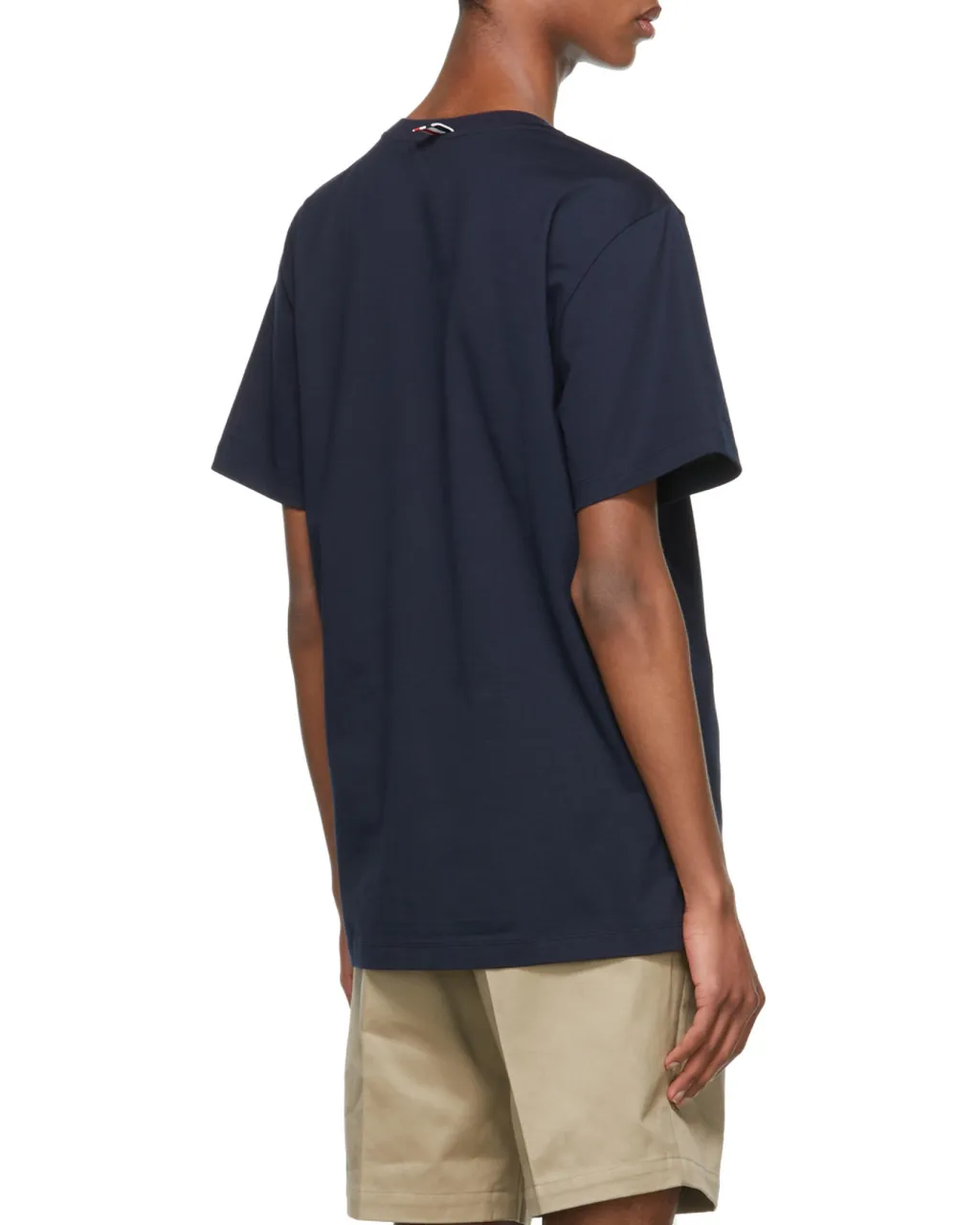Thom Browne Logo Patch Crewneck T-Shirt