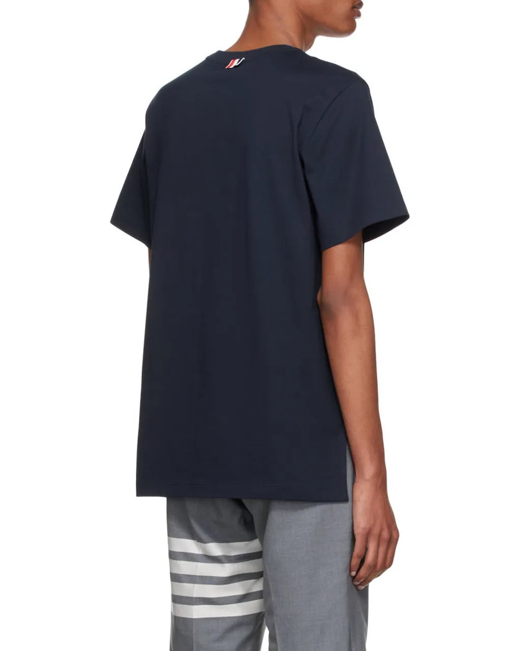 Thom Browne Logo Patch Crewneck T-Shirt