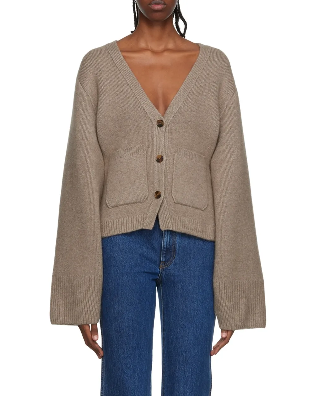 Khaite Scarlet V-Neck Cardigan