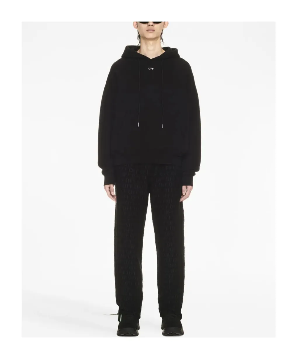 Off-White Logo Printed Drawstring Hoodie