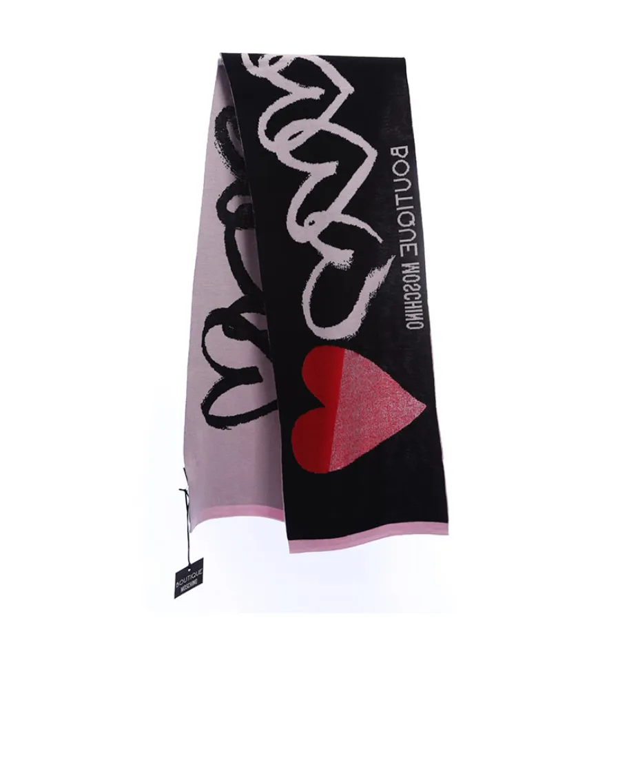 Wool Scarf With Love Pattern