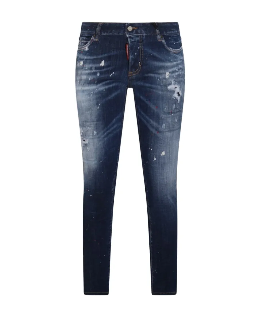 Dsquared2 Paint Splatter Distressed Skinny Jeans