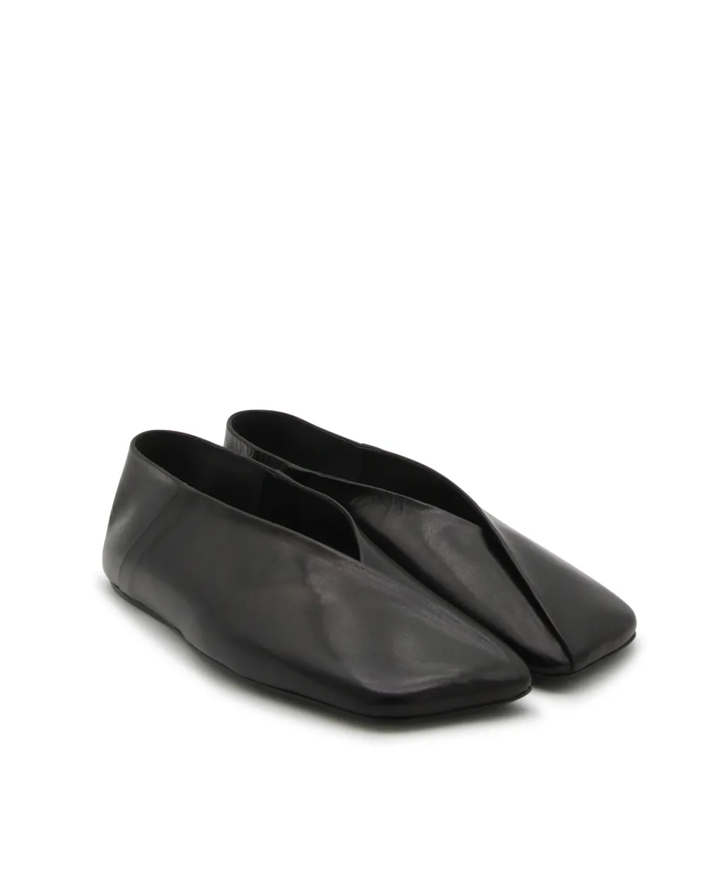 Jil Sander Tripon Square Toe Ballerina Shoes