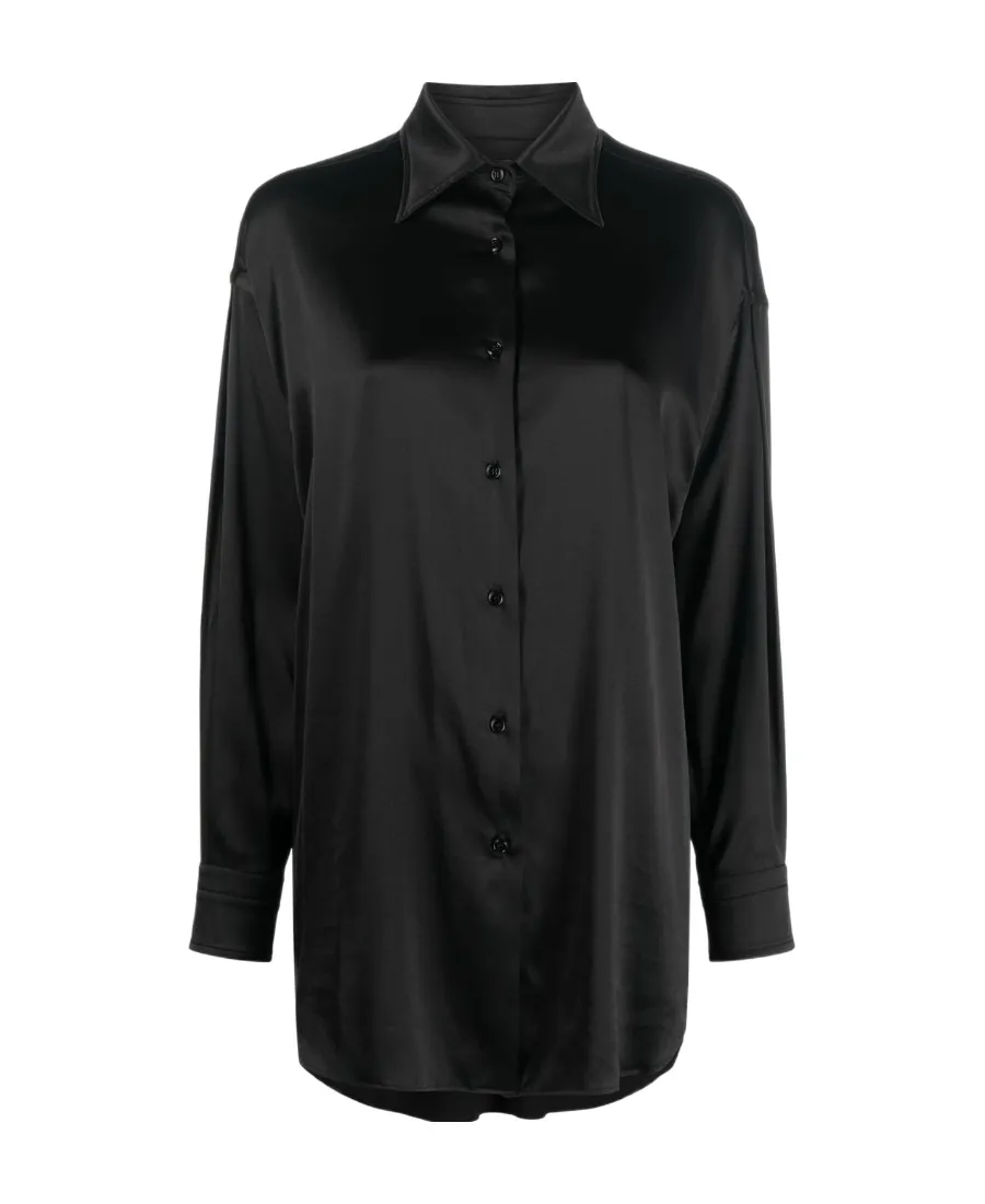 Pointed-Collar Button-Up Shirt