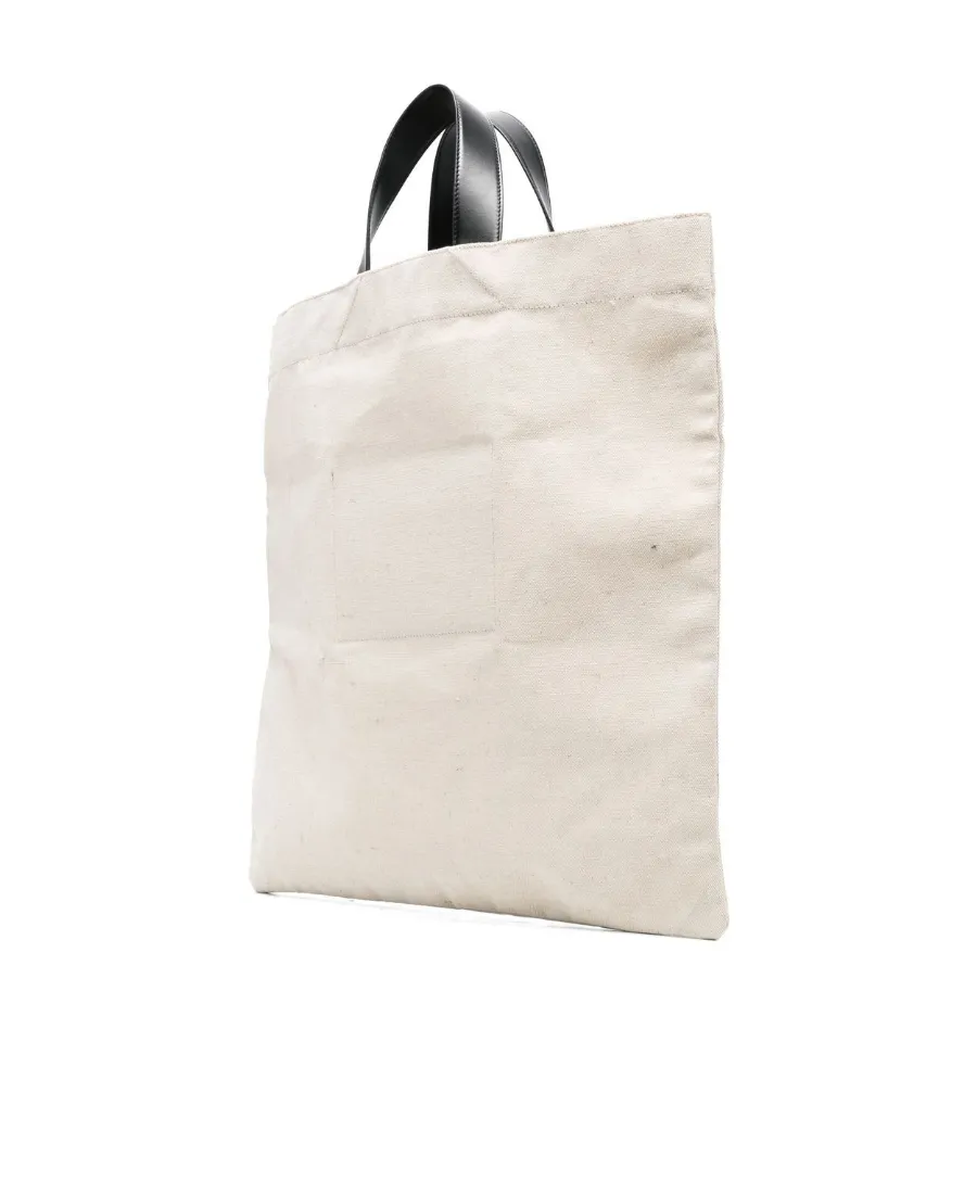 Jil Sander Logo Printed Large Tote Bag