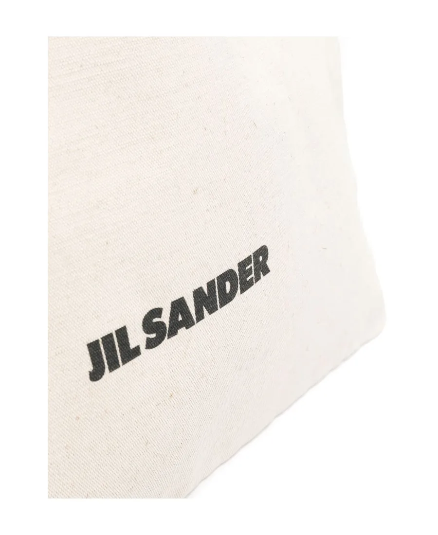 Jil Sander Logo Printed Large Tote Bag