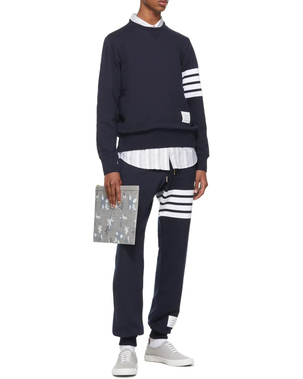 Thom Browne 4-Bar Striped Sweatpants