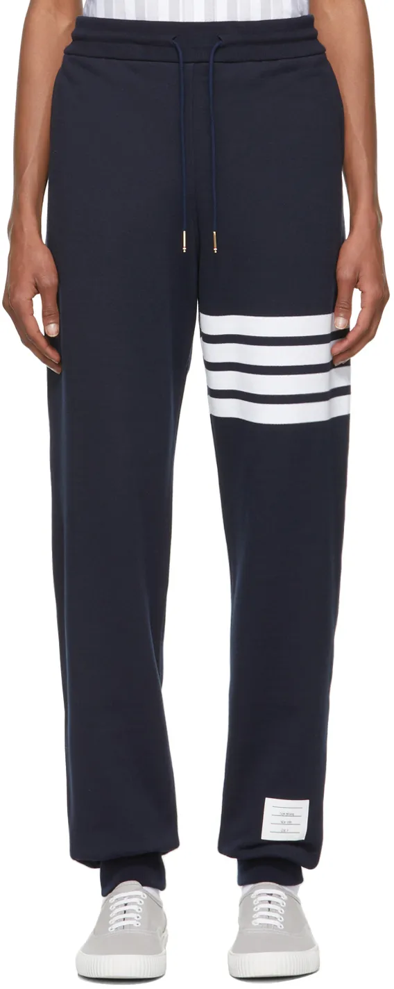 Thom Browne 4-Bar Striped Sweatpants