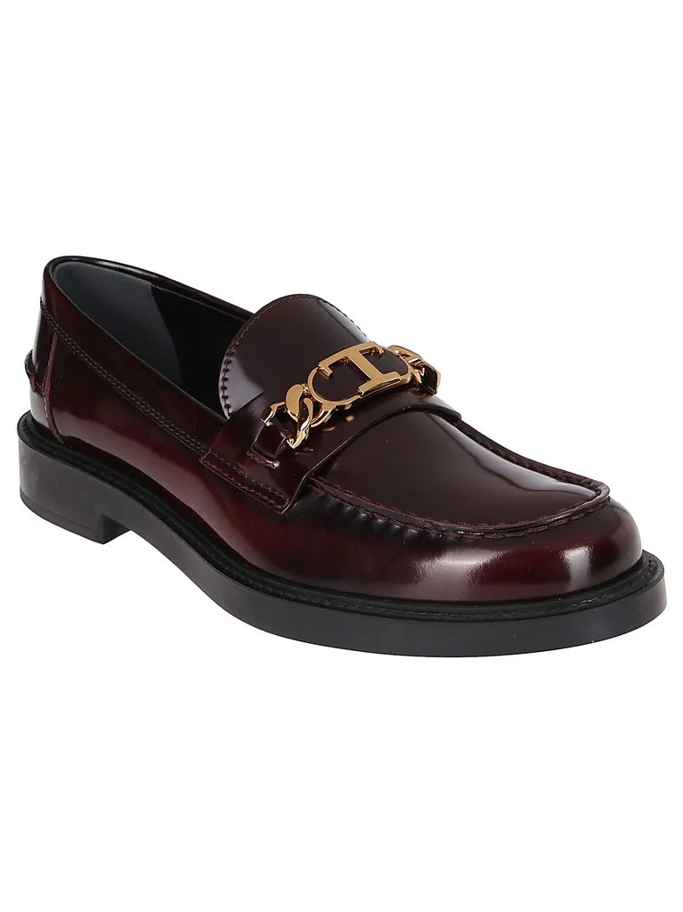 Tod's Logo Plaque Slip-On Loafers