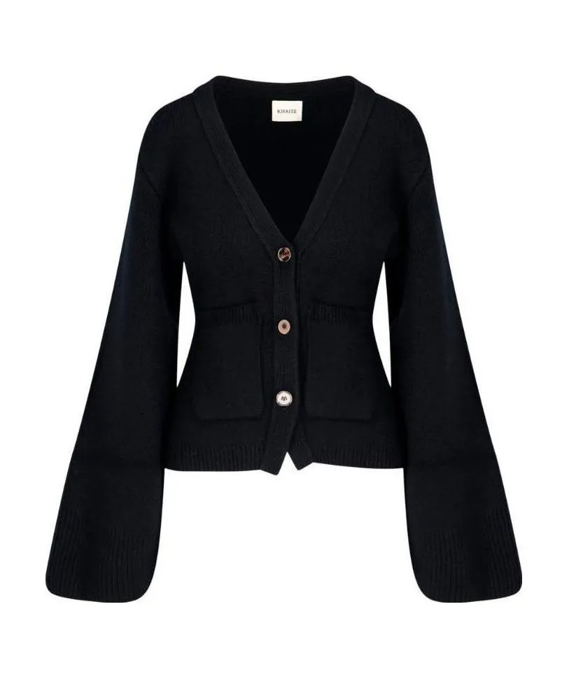 Khaite Scarlett V-Neck Knitted Cardigan