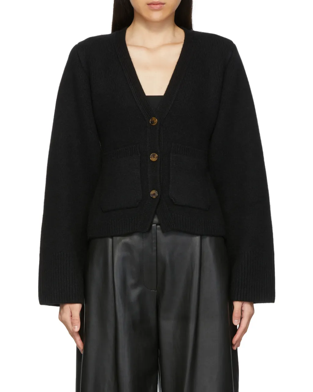 Khaite Scarlett V-Neck Knitted Cardigan