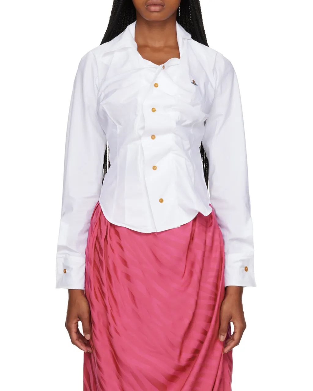 Vivienne Westwood Orb Logo Embroidered Drunken Shirt