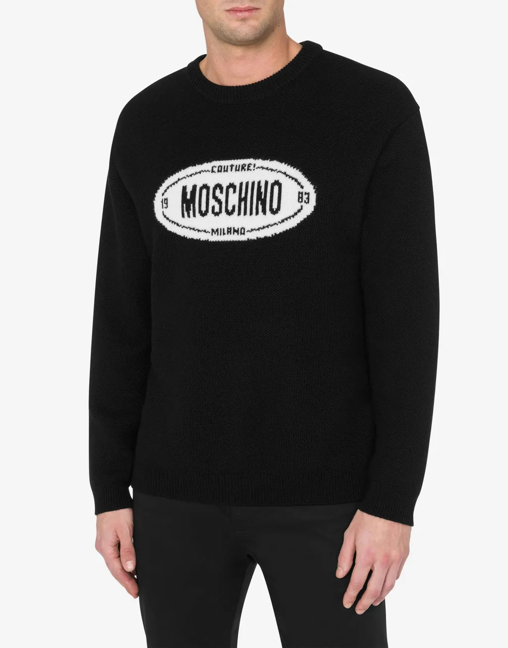 Moschino Logo Detailed Crewneck Jumper