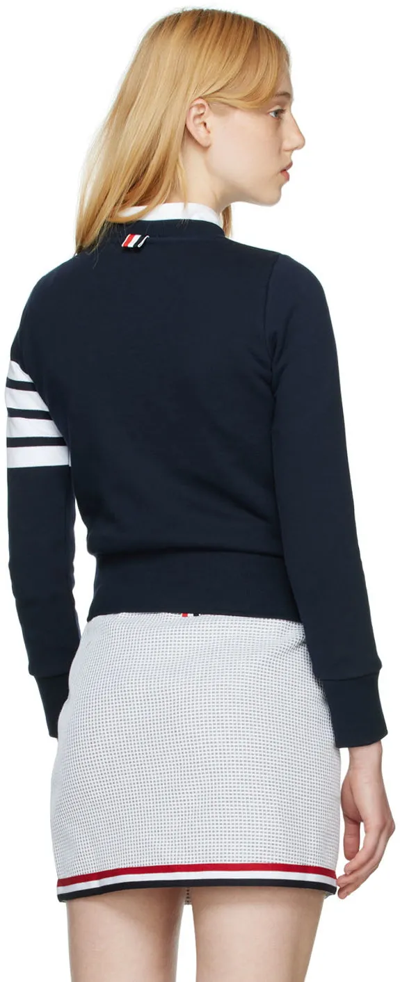 Thom Browne 4-Bar Stripe Crewneck Sweatshirt