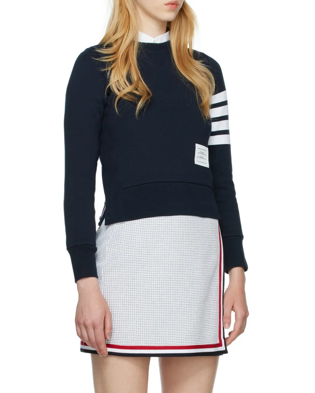 Thom Browne 4-Bar Stripe Crewneck Sweatshirt