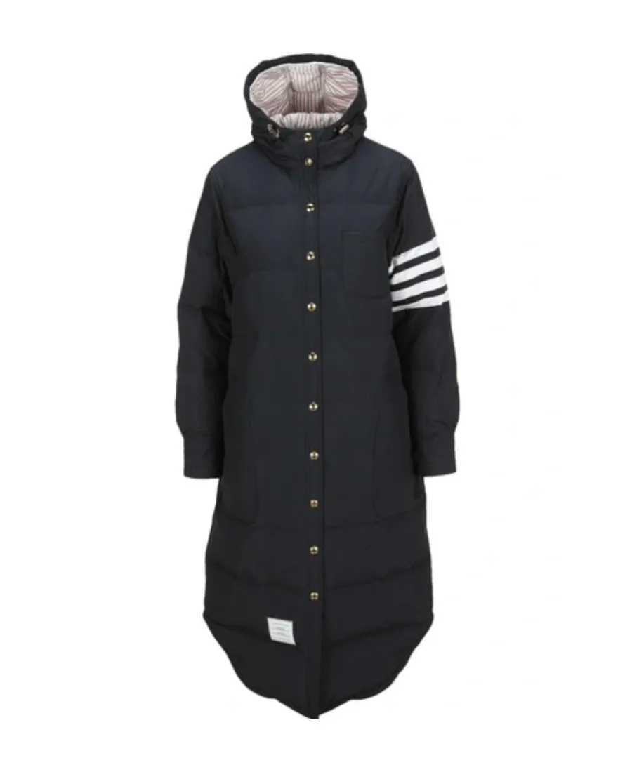 Thom Browne 4 Bar Striped Padded Long Coat