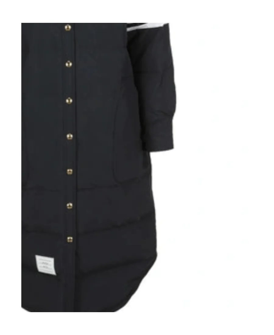 Thom Browne 4 Bar Striped Padded Long Coat