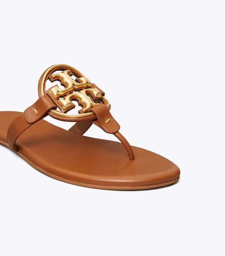 Tory Burch Miller Logo Plaque Thong Sandals
