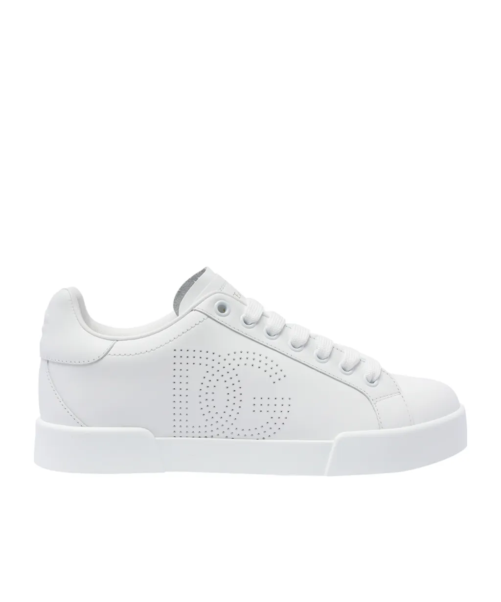 Dolce & Gabbana Portofino Dg Logo Perforated Sneakers