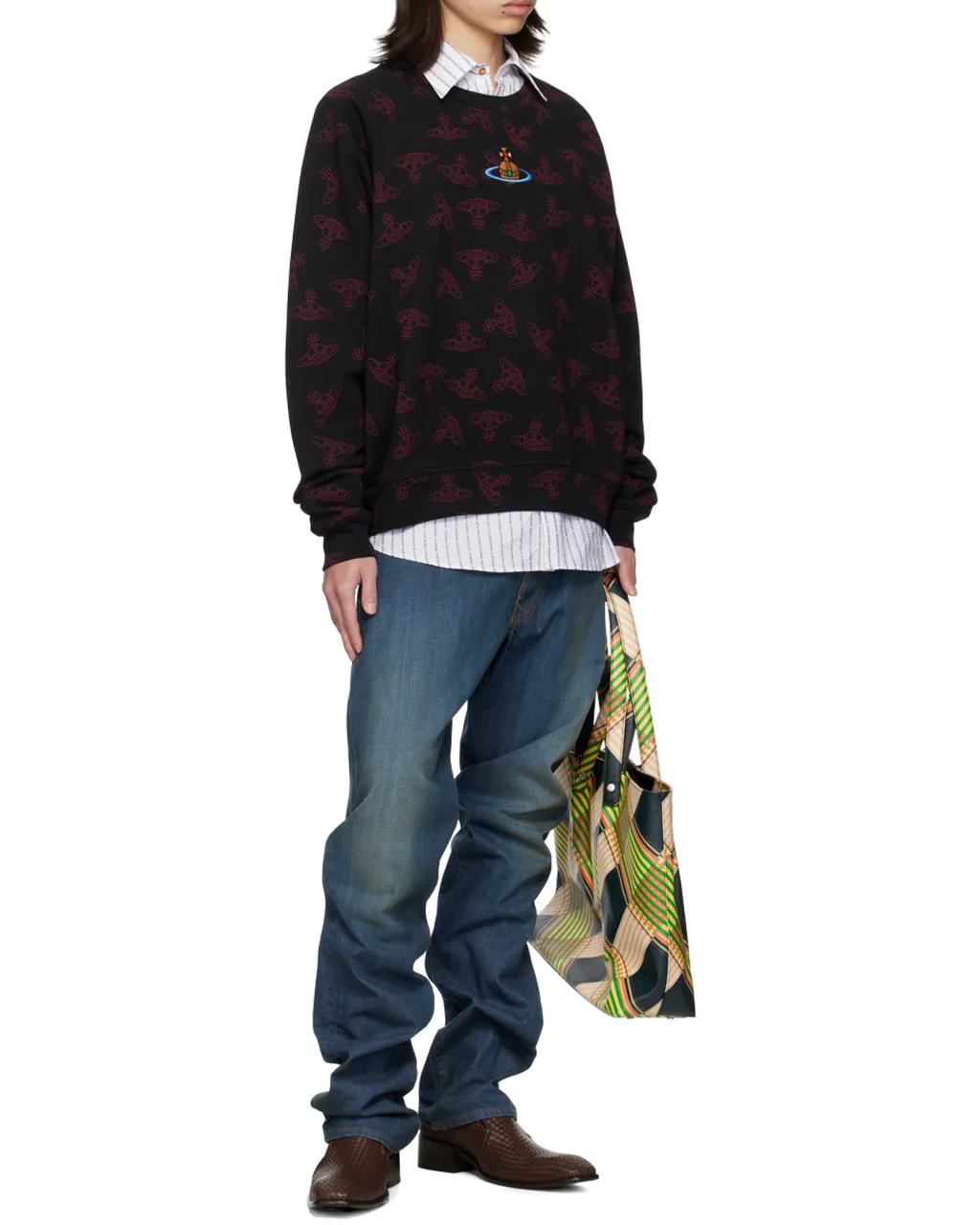 Vivienne Westwood All-Over Orb Printed Crewneck Sweatshirt