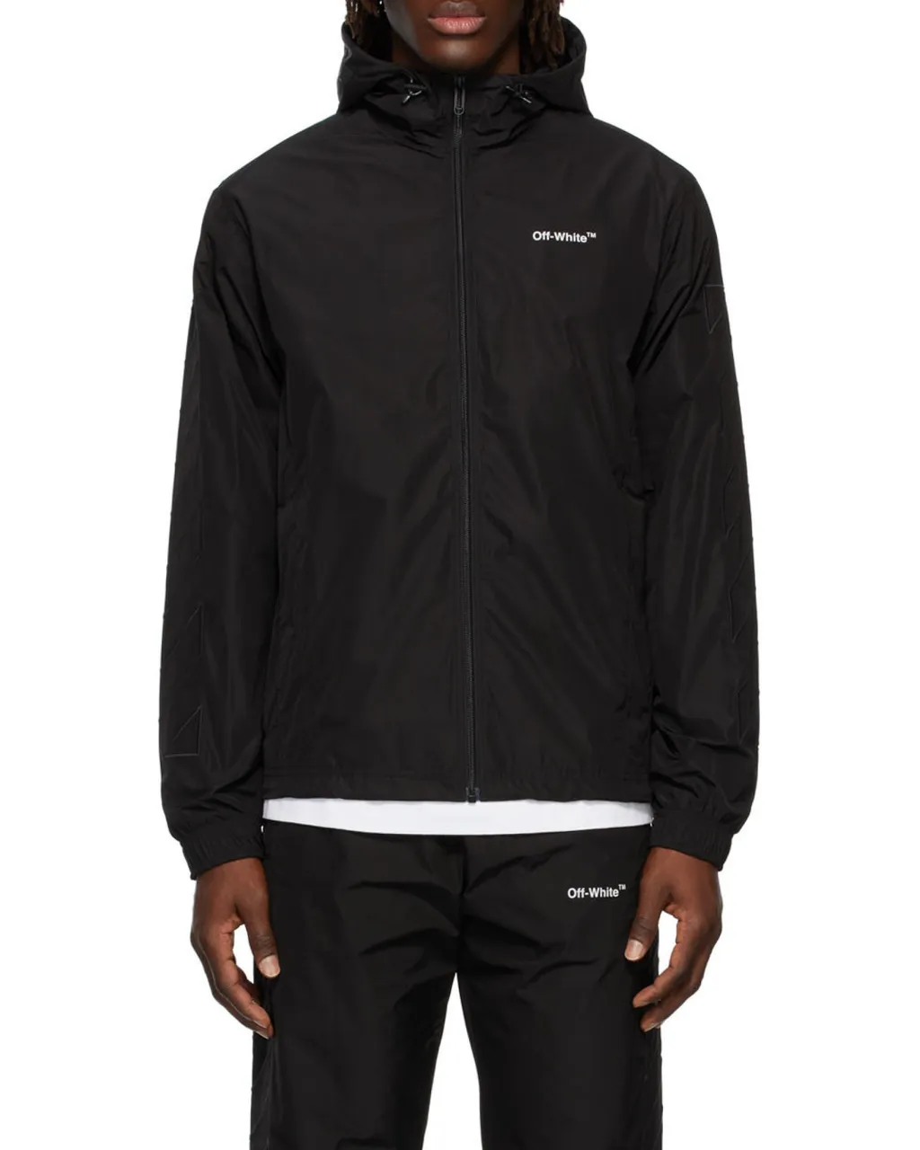 Diag Outline Track Zip Hoodie