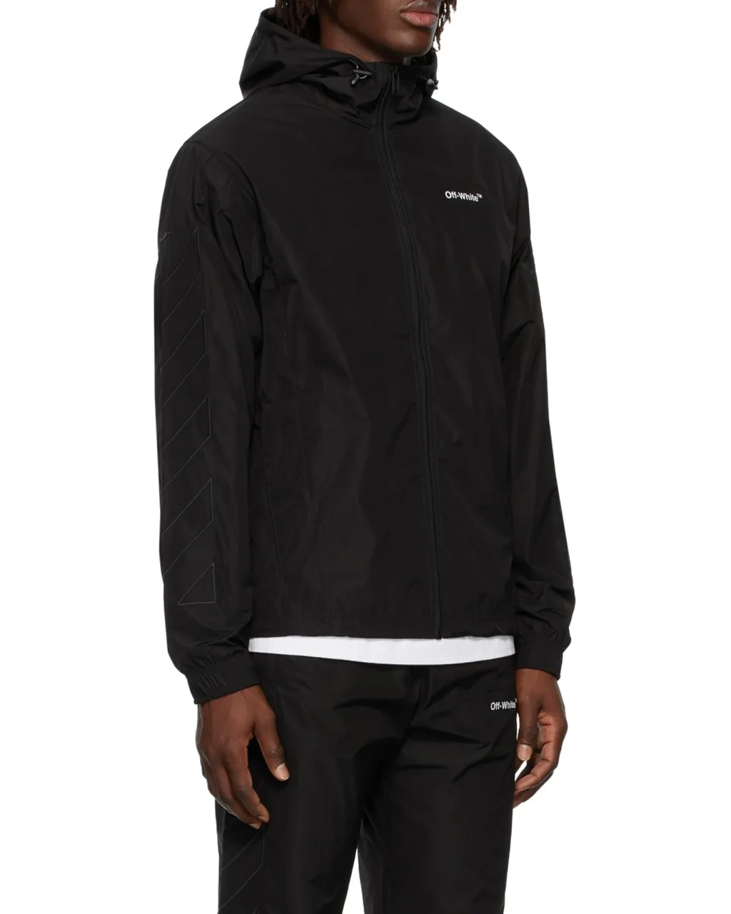 Diag Outline Track Zip Hoodie