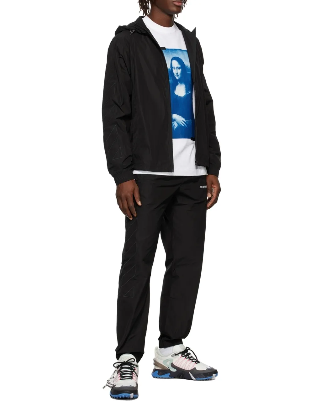 Diag Outline Track Zip Hoodie