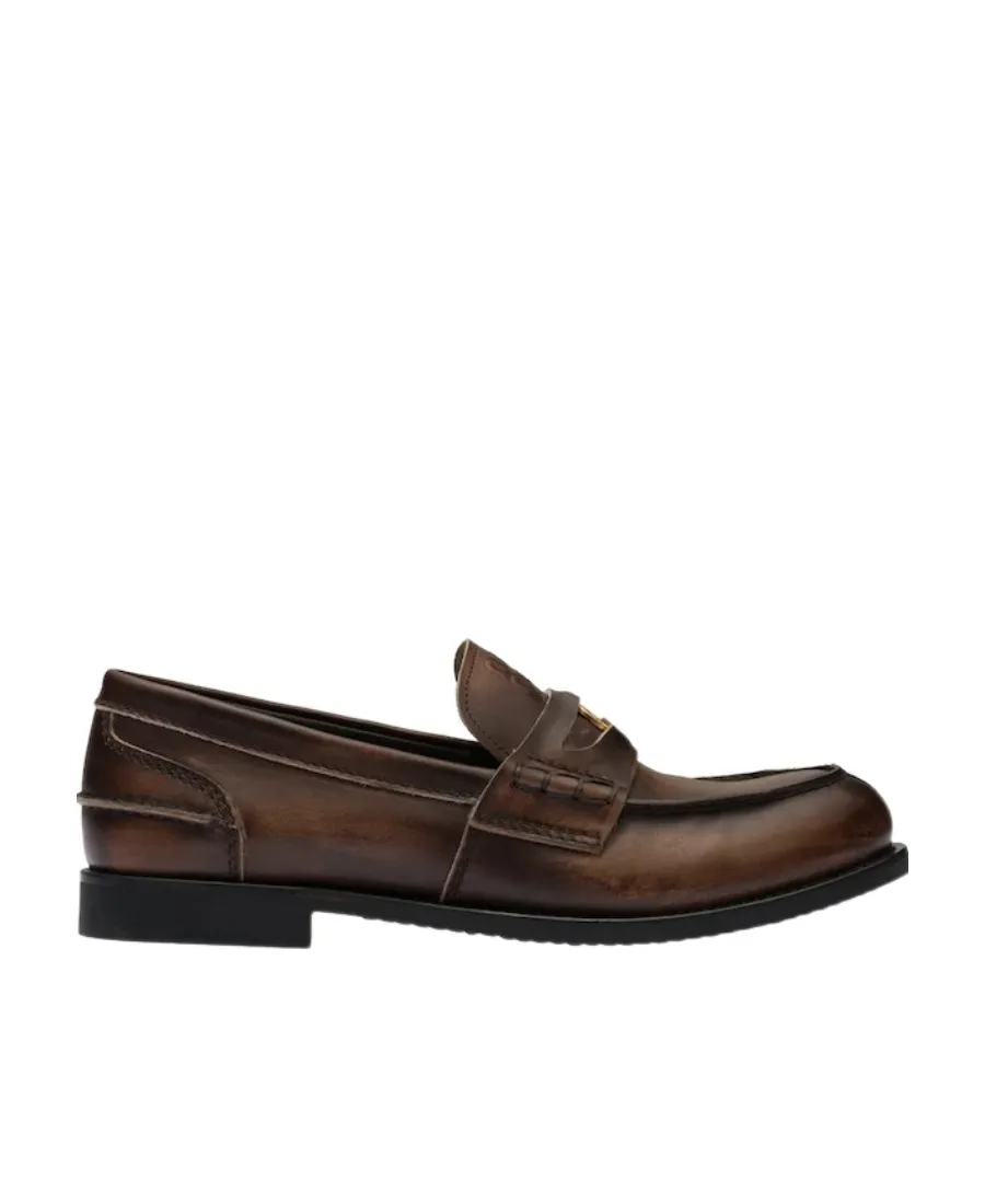 Miu Miu Logo Detailed Slip-On Penny Loafers