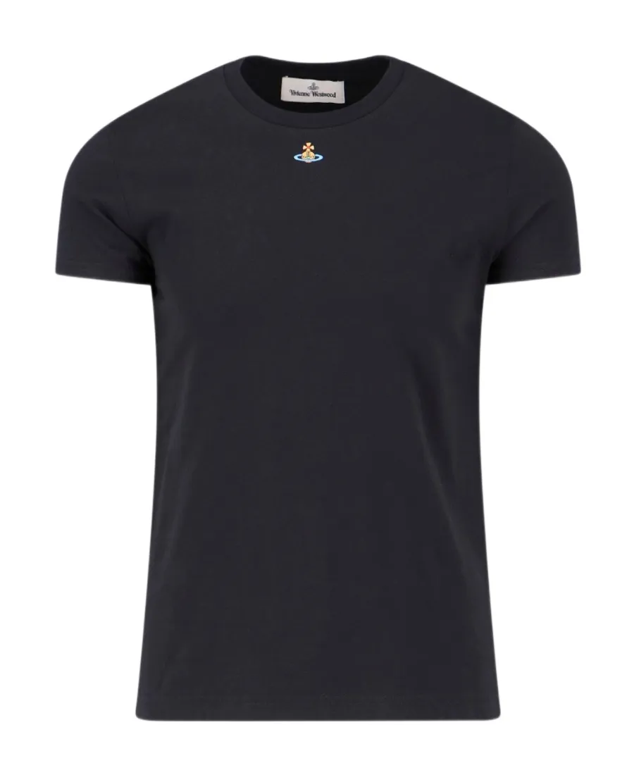 Vivienne Westwood Orb Logo-Embroidered Crewneck T-Shirt