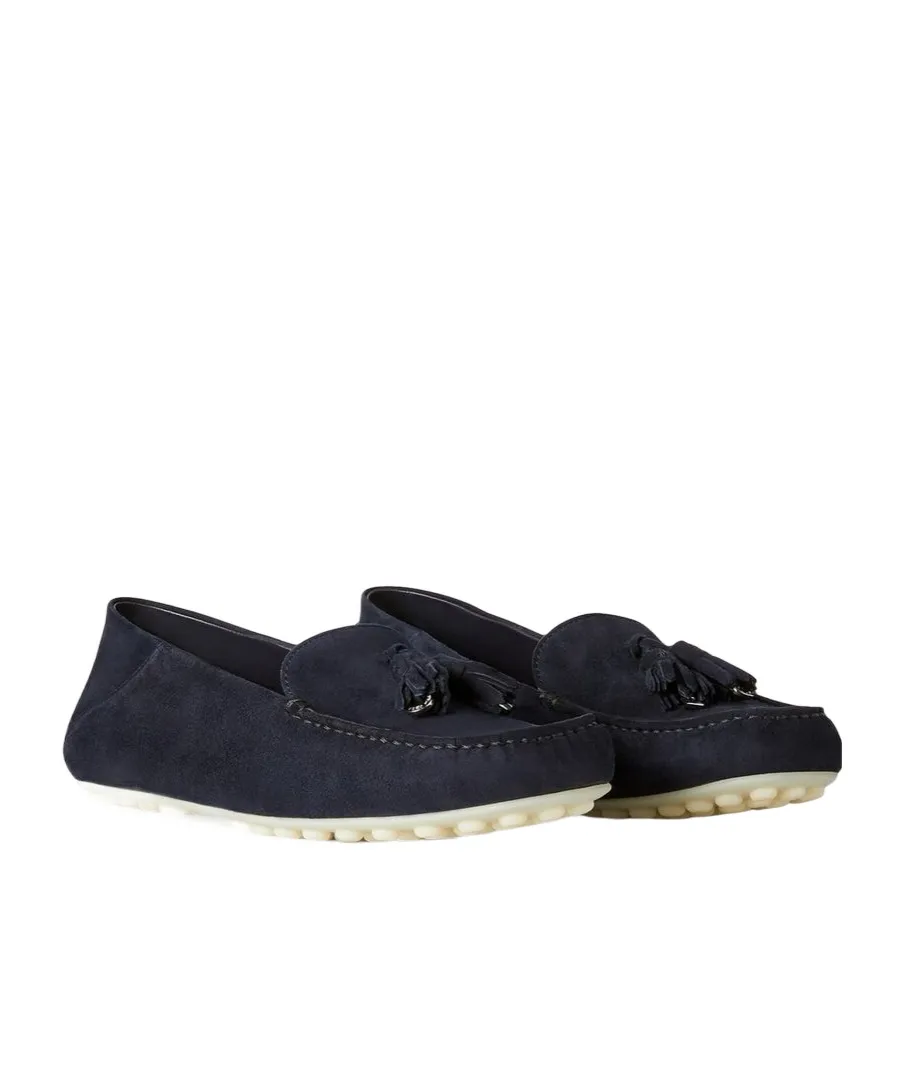 Tassel-Detail Suede Loafers