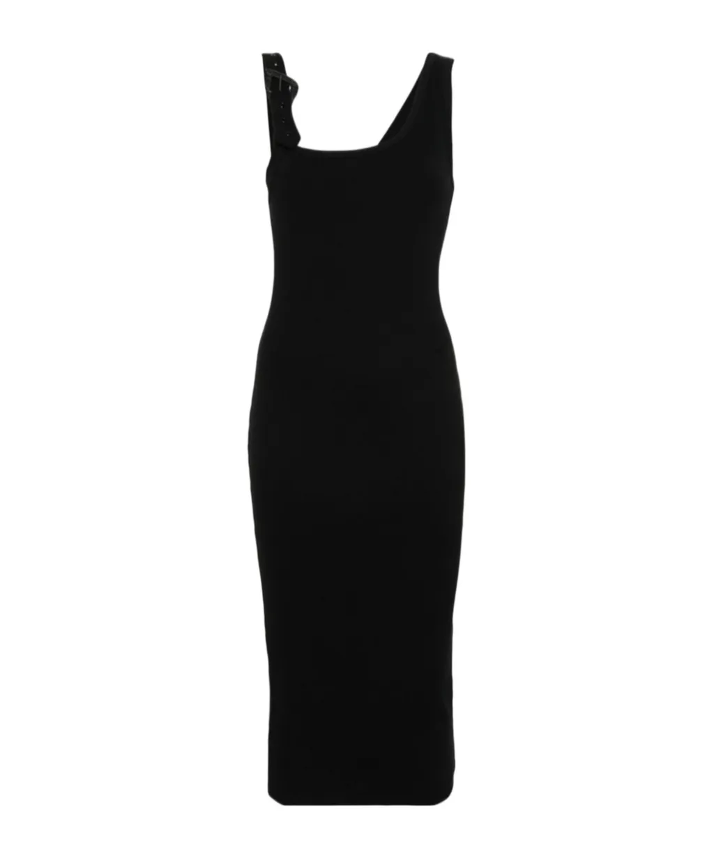 Versace Jeans Couture Sleeveless Ribbed-Knitted Midi Dress