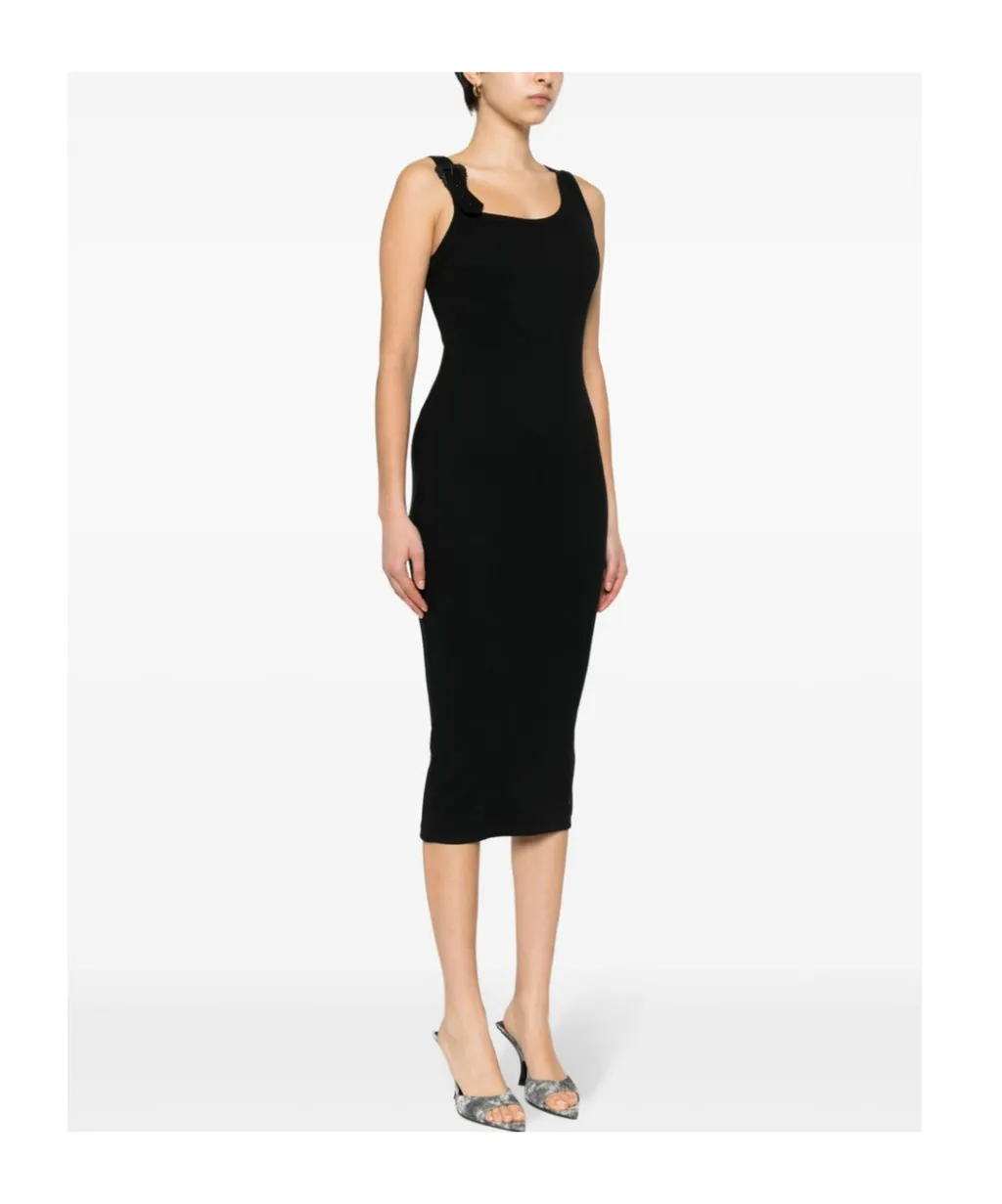 Versace Jeans Couture Sleeveless Ribbed-Knitted Midi Dress