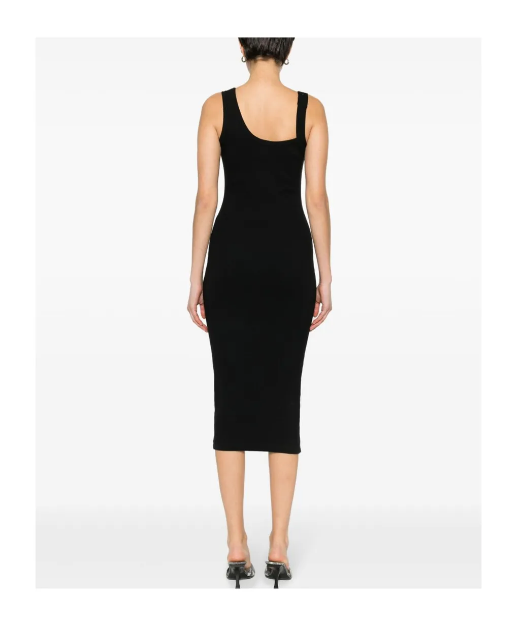 Versace Jeans Couture Sleeveless Ribbed-Knitted Midi Dress